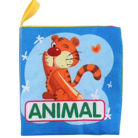 Baby Bildung Bücher Spielzeug Baby Tuch Buch Säuglings Kinder Frühe Entwicklung Lernen Baby Spielzeug Neugeborenen Krippe Bett Spielzeug 0-36 monat BS03: BS03A02 Animal