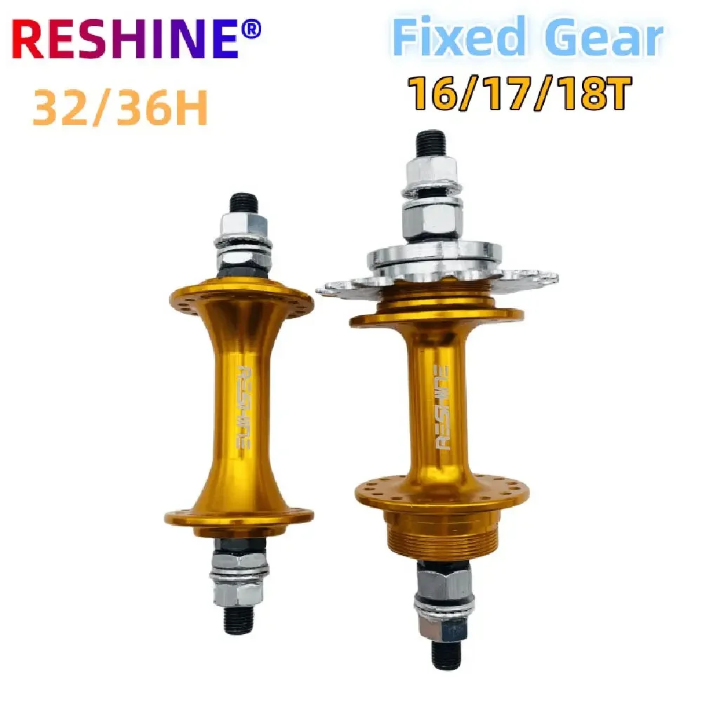 Mozzo bici a scatto fisso da 32/36 fori Mozzi bici da pista con cuscinetto asse da 3/8 "Mozzi bici da corsa a velocità singola 16/17/18t Ruota libera Fixie Parti di biciclette