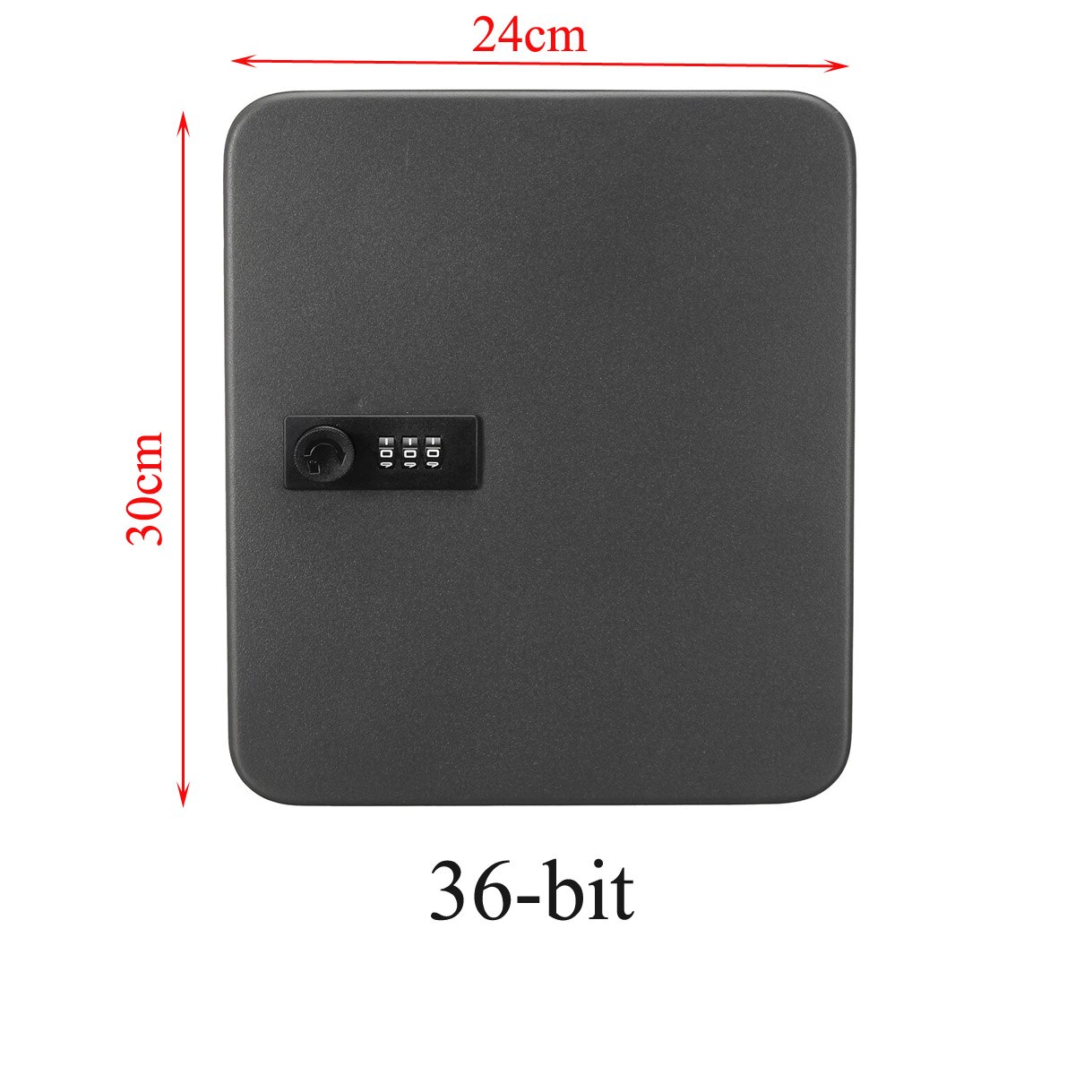 Security Car Combination Lock Metal Storage Cabinet Wall Mounted Key Safe Box Lockable Home Office Password Organizer: 36-bit black