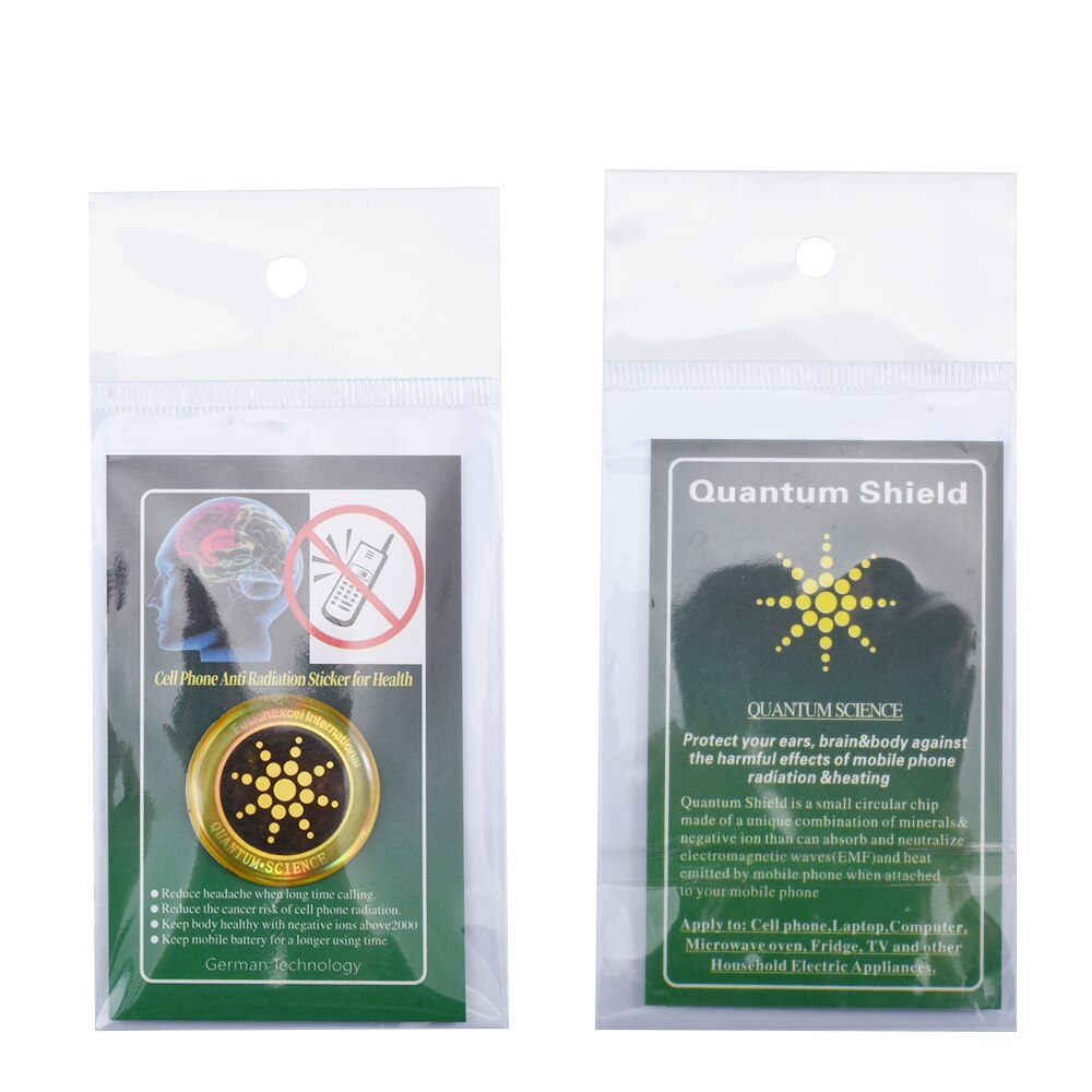 Energy Set 6000cc High Ions Pendant & Scalar Shield Against EMF Protector: gold sticker
