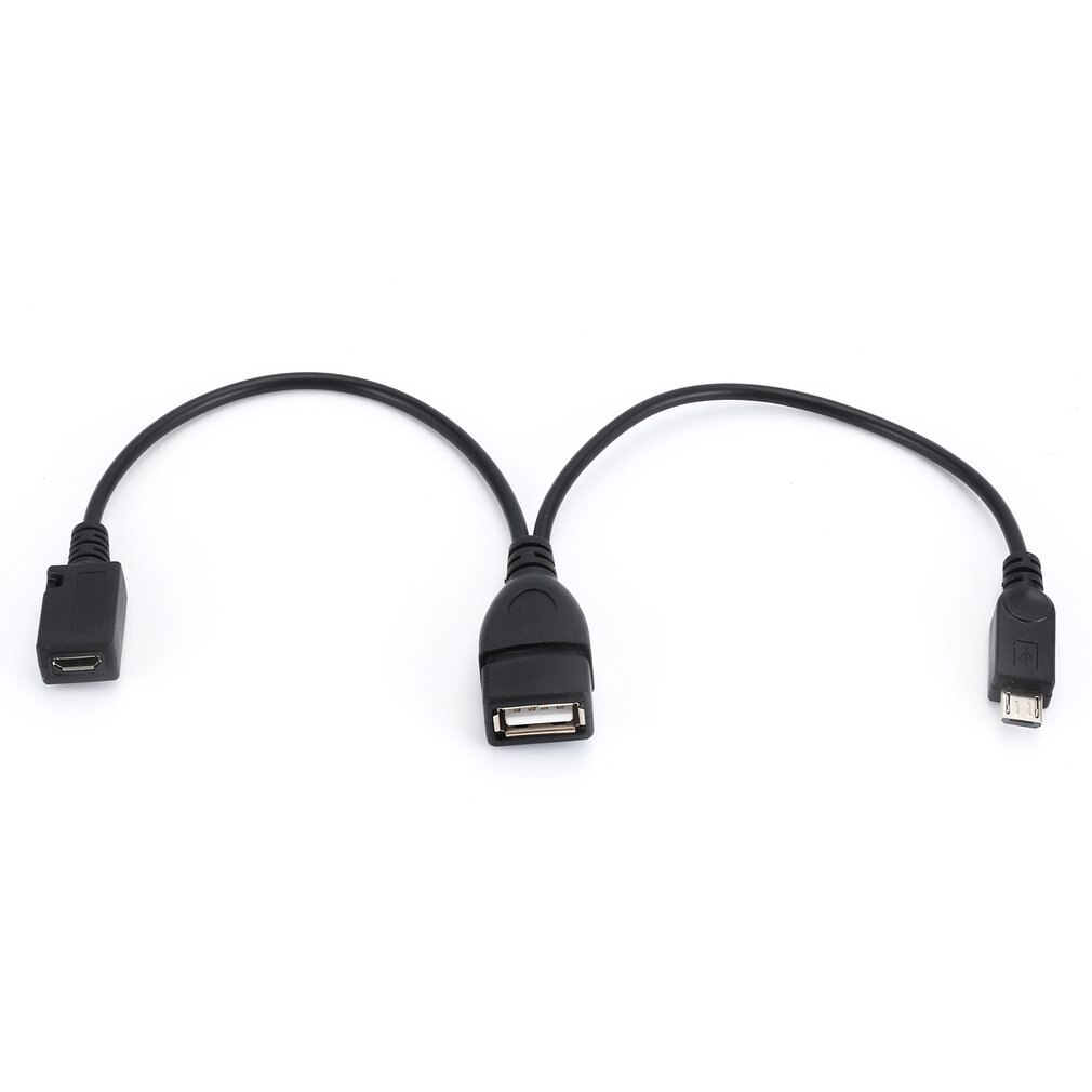2022 2 In 1 OTG Micro USB Host Power Y Splitter USB Adapter 2 in 1 OTG Adapters micro usb male female to USB female cable