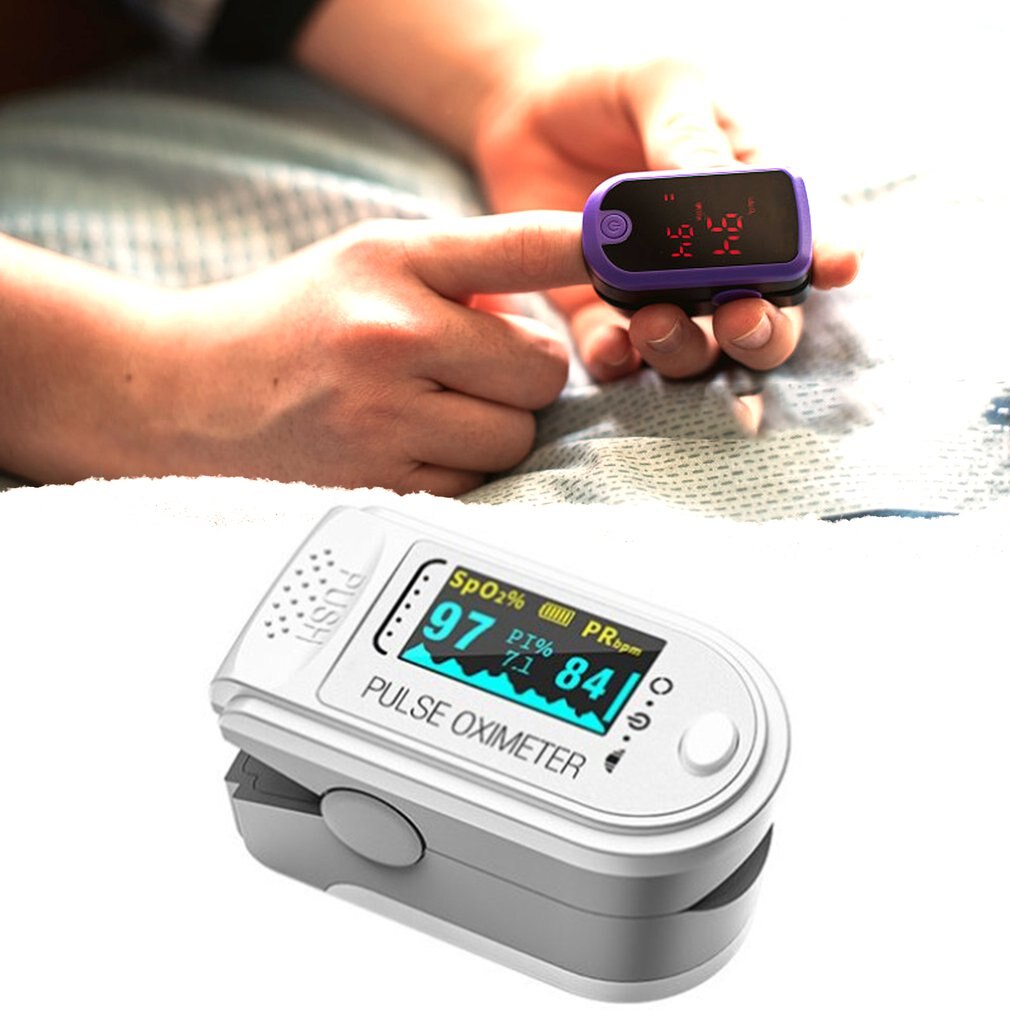 Blood Oxygen Saturation Monitor Finger Pulse Oxygen Heart Rate Meter Portable Finger Clip Pulse Oximeter