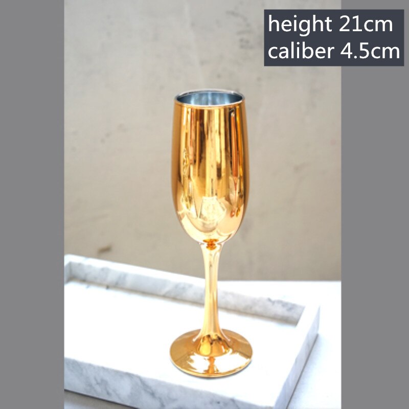 Haut verre à vin doré rose décanteur champagne maison lumière de luxe ensemble de verre à vin style européen de mariage boisson ustensiles: A