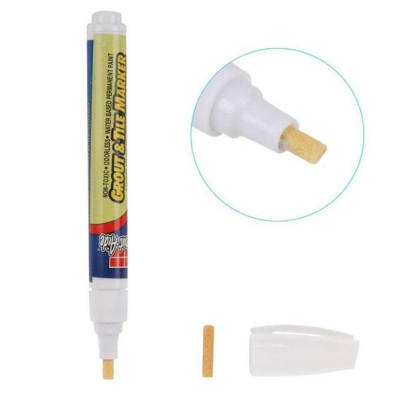Home Tile Grout Pen Water Resistant Kitchen Instant Mould Tool Tile Repair White Grout Anti Marker E1D8