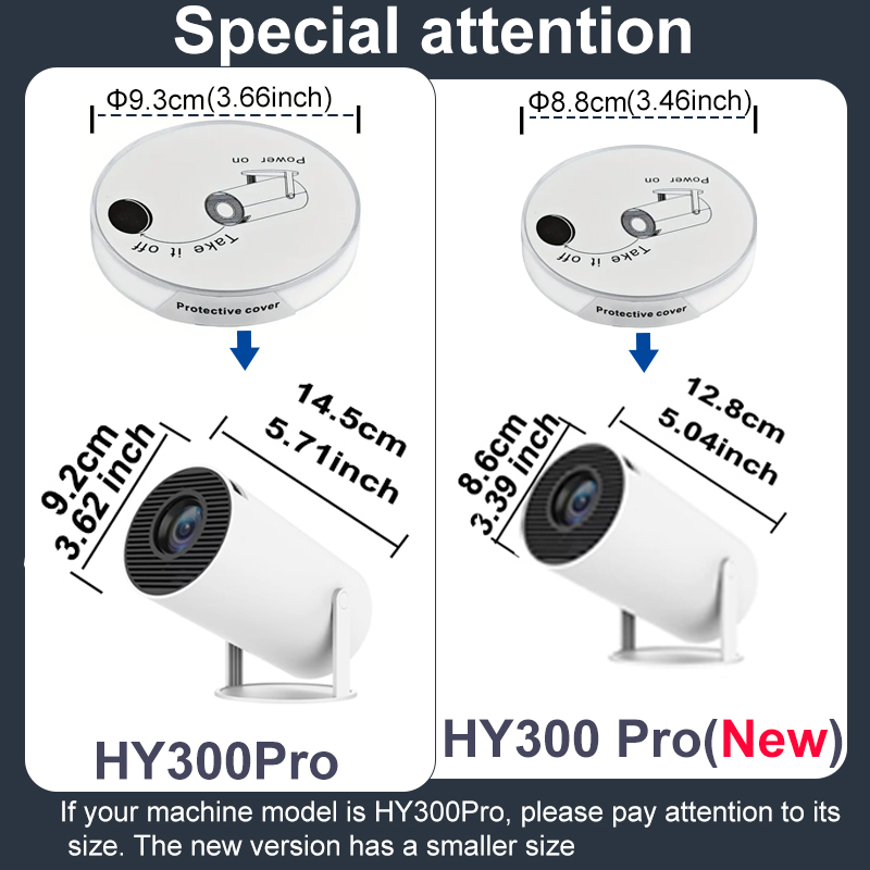 Cubierta protectora de lente de proyector HY300PRO, Protector de lente para evitar el polvo para Magcubic HY300, Protector para proyector HY300Pro hy300plus