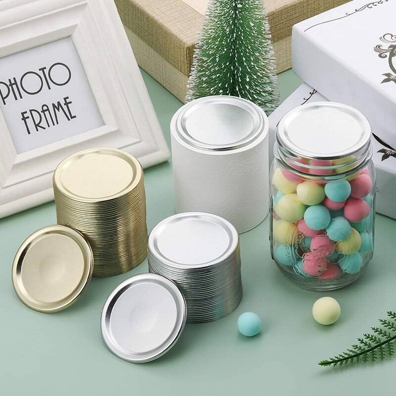 70Mm Inblikken Deksels Jar Split-Type Deksels Herbruikbare Lekvrije Opslag Solid Caps Metalen Inblikken Pot Deksels