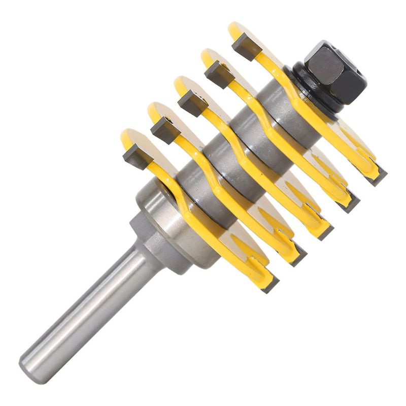 8mm Shank Adjustable Teeth Finger Joint Router Bit Wood Cutter Industrial Grade Tenon Woodworking Tool