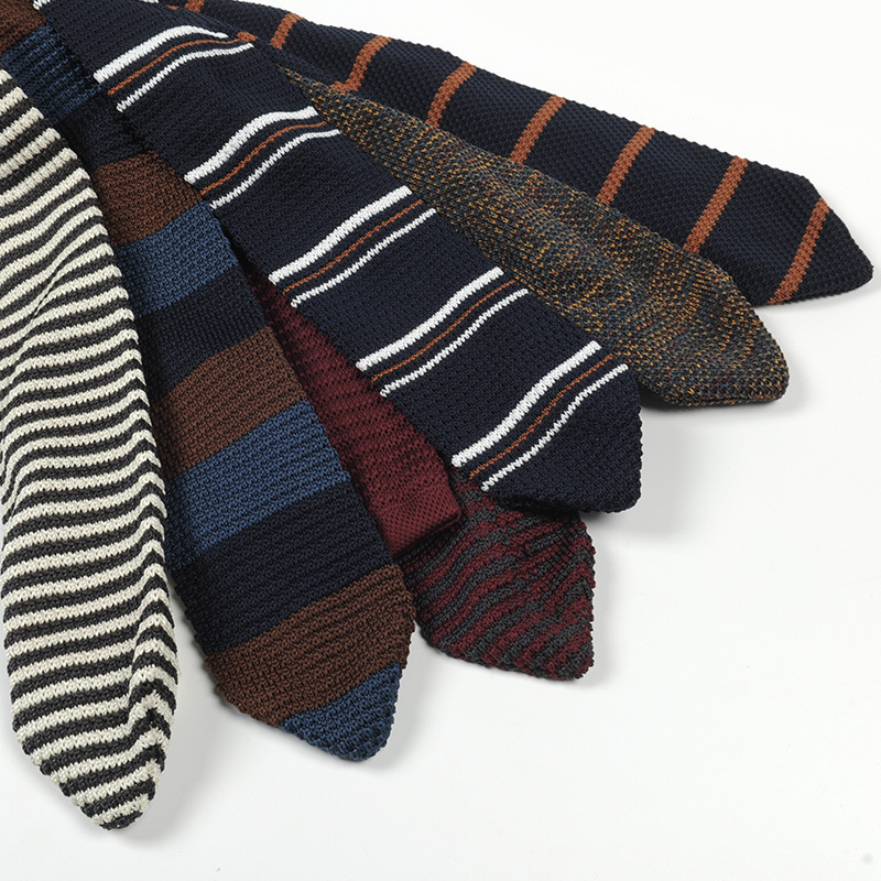 Cravate pour hommes 6-7cm à la | Cravate en laine décontracté, tricot sauvage, cravate pointue pour hommes, fête mariage marié, cravates quotidiennes, porter le cou