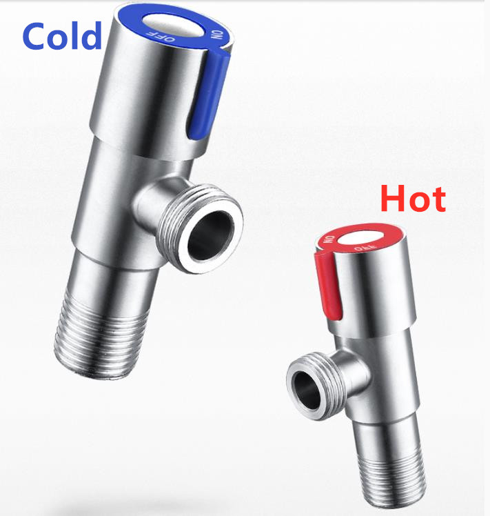 1/2" Stainless Steel Filling Valve Quick Open 90 Degree Angle Stop Cock Valve Toilet Sink Water Heater Bathroom Accessorie: AV-001-1-hot