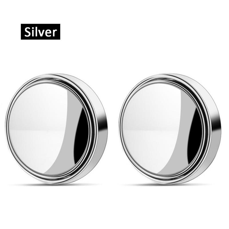 Auto Voertuig Driver Groothoek Ronde Convex Mirror Blind Spot Auto Achteruitkijk Auto Accessoires Interieur Voertuig Exterieur Onderdelen: 1pc Silver Side3