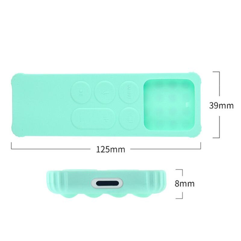 Tv fjernbetjening blødt silikone beskyttelsescover sleeve cover skin til apple  tv 4 4th remote case