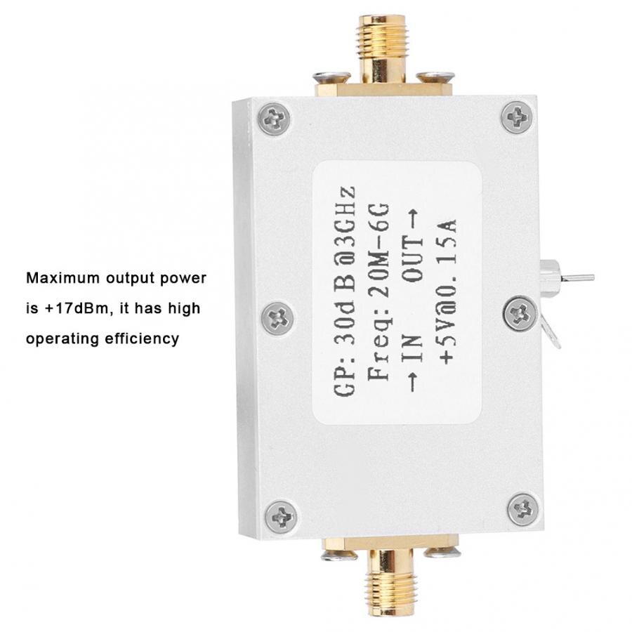 RF Amplifier Low Noise Broadband Gain 30dB LNA 20M-6G Electric Components Broadband Amplifier