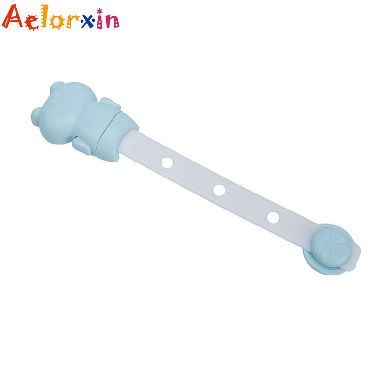 1 pièces Animal frogarmoire serrure sécurité enfant bébé Protection des enfants coffre-fort serrures pour réfrigérateurs bébé sécurité tiroir loquet: Bleu