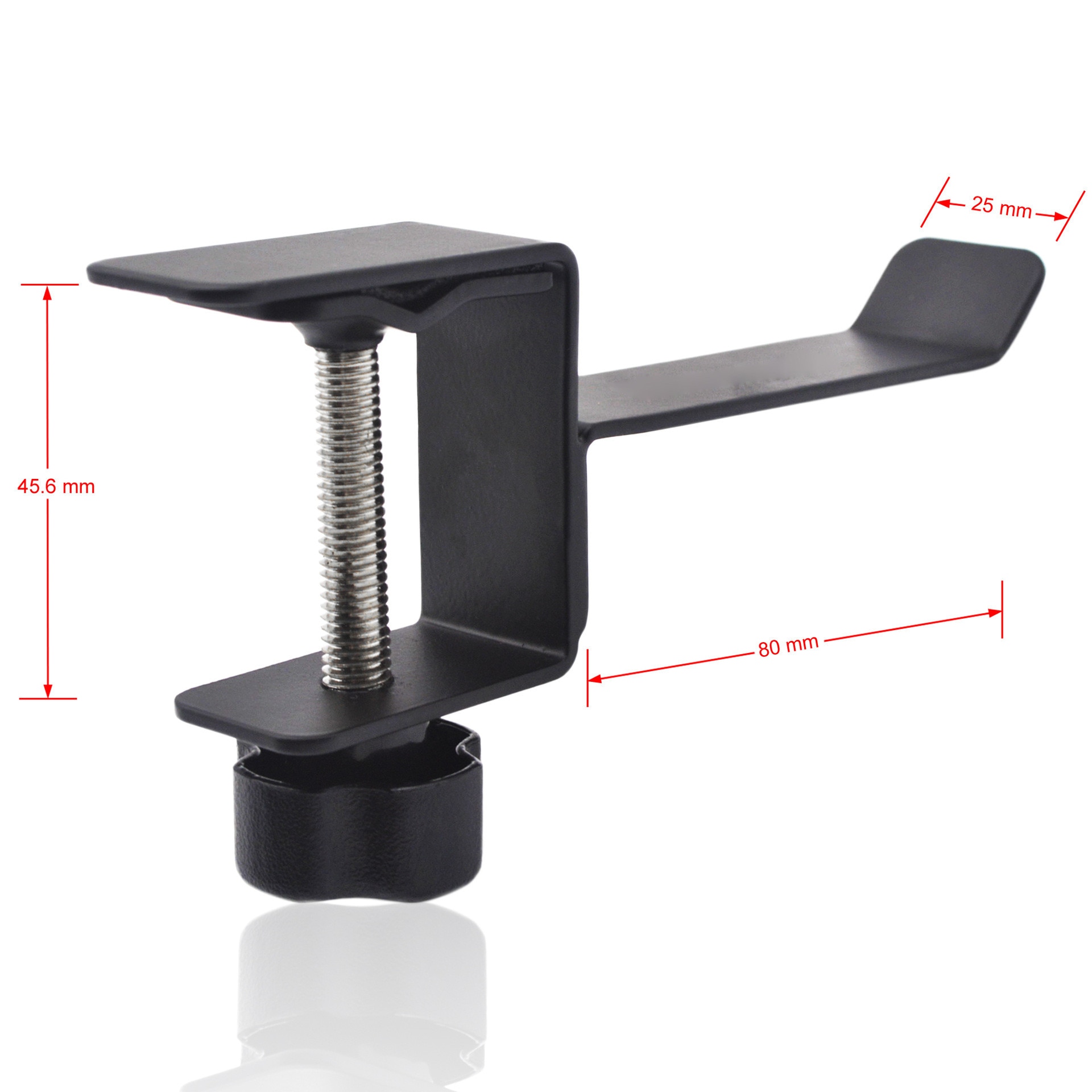 Universal Headphone Hook Holder - Metal Under Desk Mount Clamp - Adjustable Arm Hanger for PC Gaming Headsets