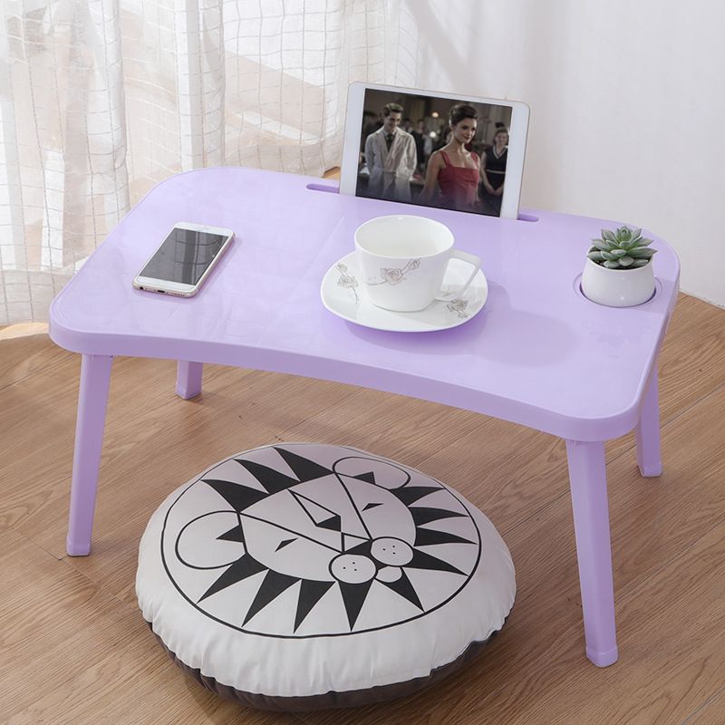 Ontbijt Serveren Bed Trays Verstelbare Opvouwbare Met Flip Top En Benen Computer Bureau Stand Folding Laptop Tafel Notebook Bureau: PURPLE