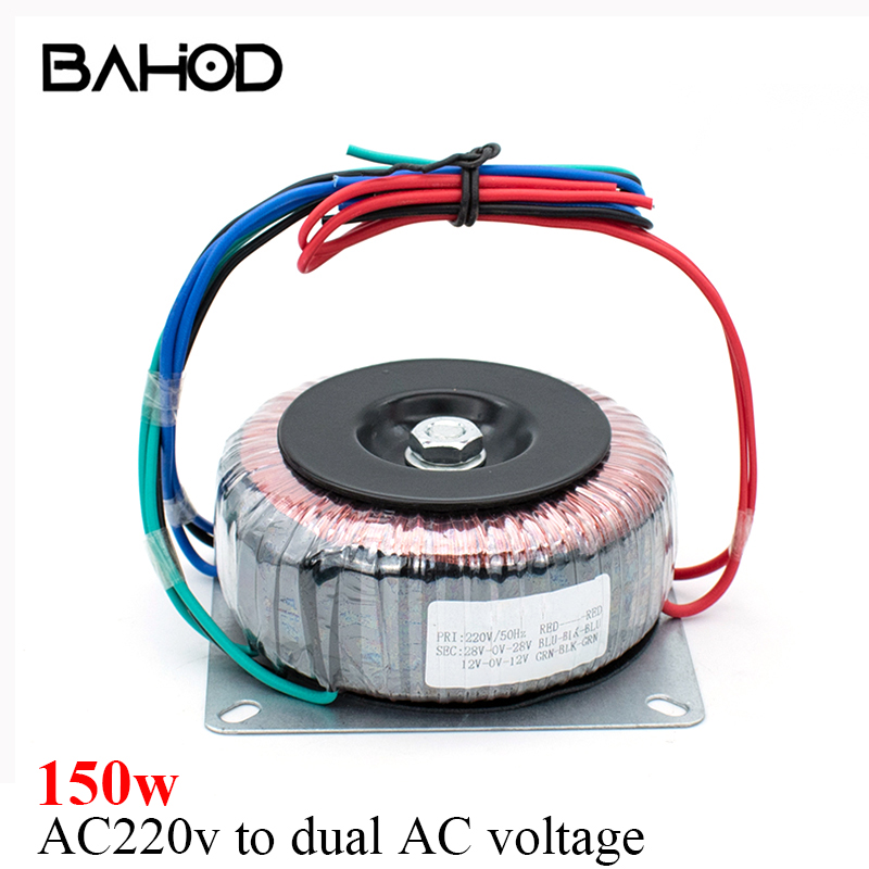 BAHOD 150w AC220v To Dual AC Voltage Toroidal Power Transformer for HIFI Amplifier Audio