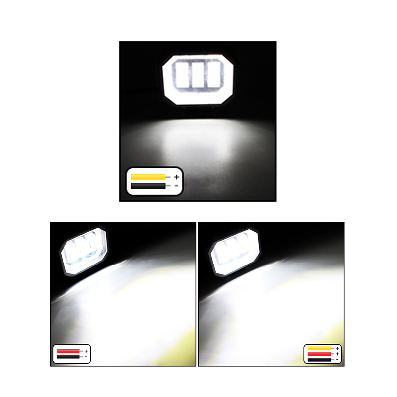 Lens 4 Inch Led Werk Licht 30W Wit Voor Motorfiets Suv Auto 4X4 Vrachtwagen Rijden Lichten: WHITE