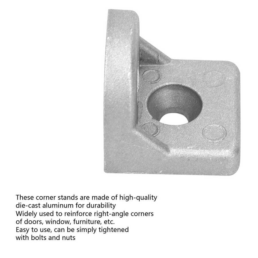 10pcs Aluminum Corner Bracket L-Shaped Aluminum Right Corner Bracket Corner Door and Window Fasteners for Strengthening Doors