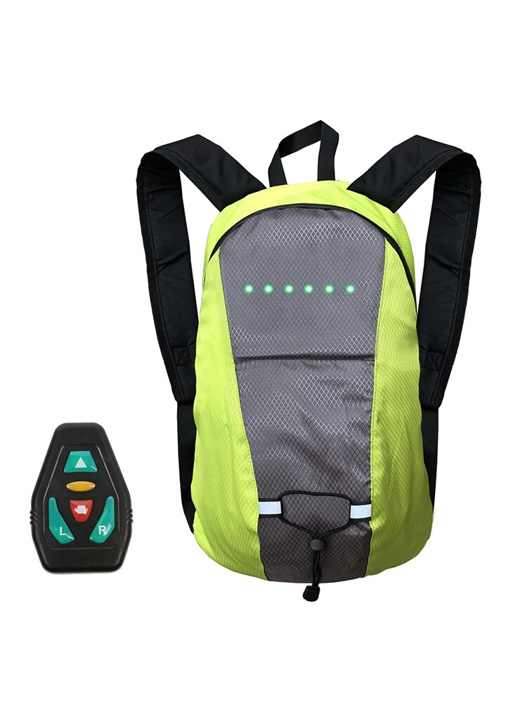 Bicycle Backpack Riding Backpack 15L Large Capacity Remote Control Waterproof LED Illuminated Backpack Night Riding Adorable