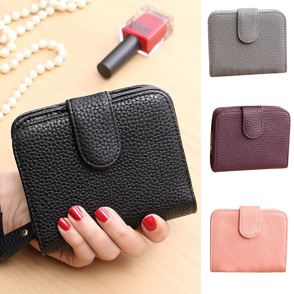 Women's Small Wallet For Credit Card Female Coin Purse Leather Wallet Short Clutch Solid Mini Purse Women Wallets #LR1