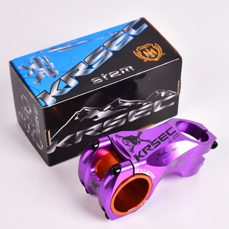 Aluminium Legering Fiets Stuurpen Zwart Rood Racing Cyclus 35mm/31.8mm CNC Stuurpen MTB Mountain Road Stuur stengels Fietsonderdelen: Purple Skeleton