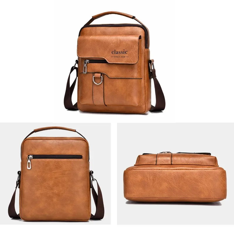 Mannen Crossbody Tas Mannen Schoudertassen Ritsen Handtassen Grote Capaciteit Kunstleer Tas Voor Mannelijke Messenger Tote Bags bolsa