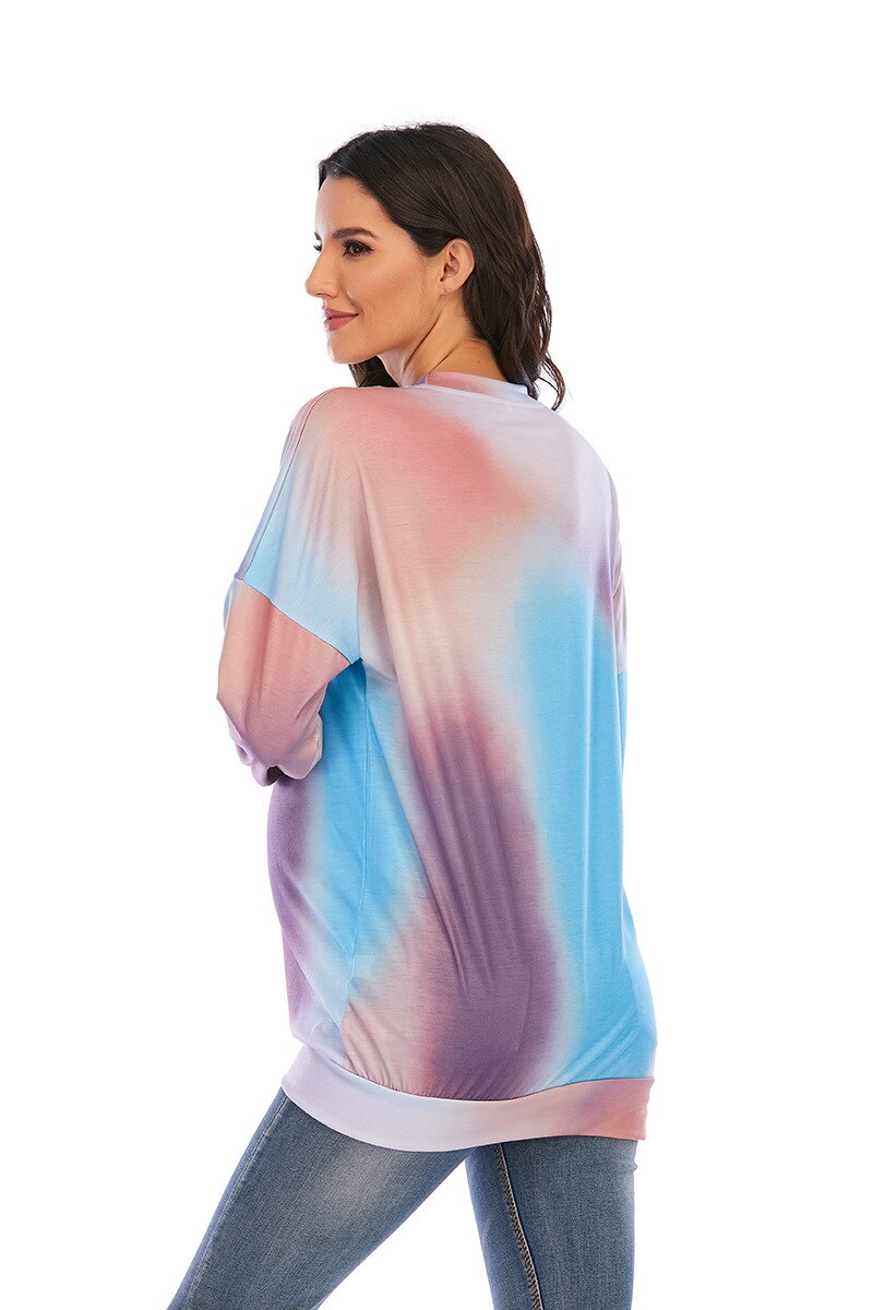 Mutterschaft Kleid T-Shirt Rundhals Druck Mutterschaft Homewear Kleidung Schwangere Frauen Top Mutterschaft Shirts