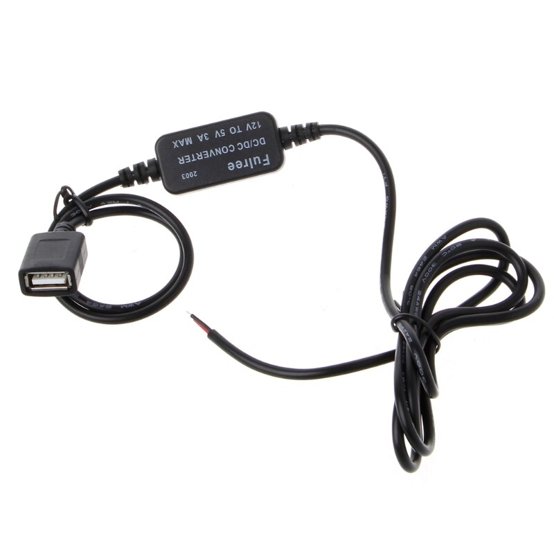 Car Charger USB Female Plug 12V to 5V 3A Power Supply Converter For PDA DVR Camcorder