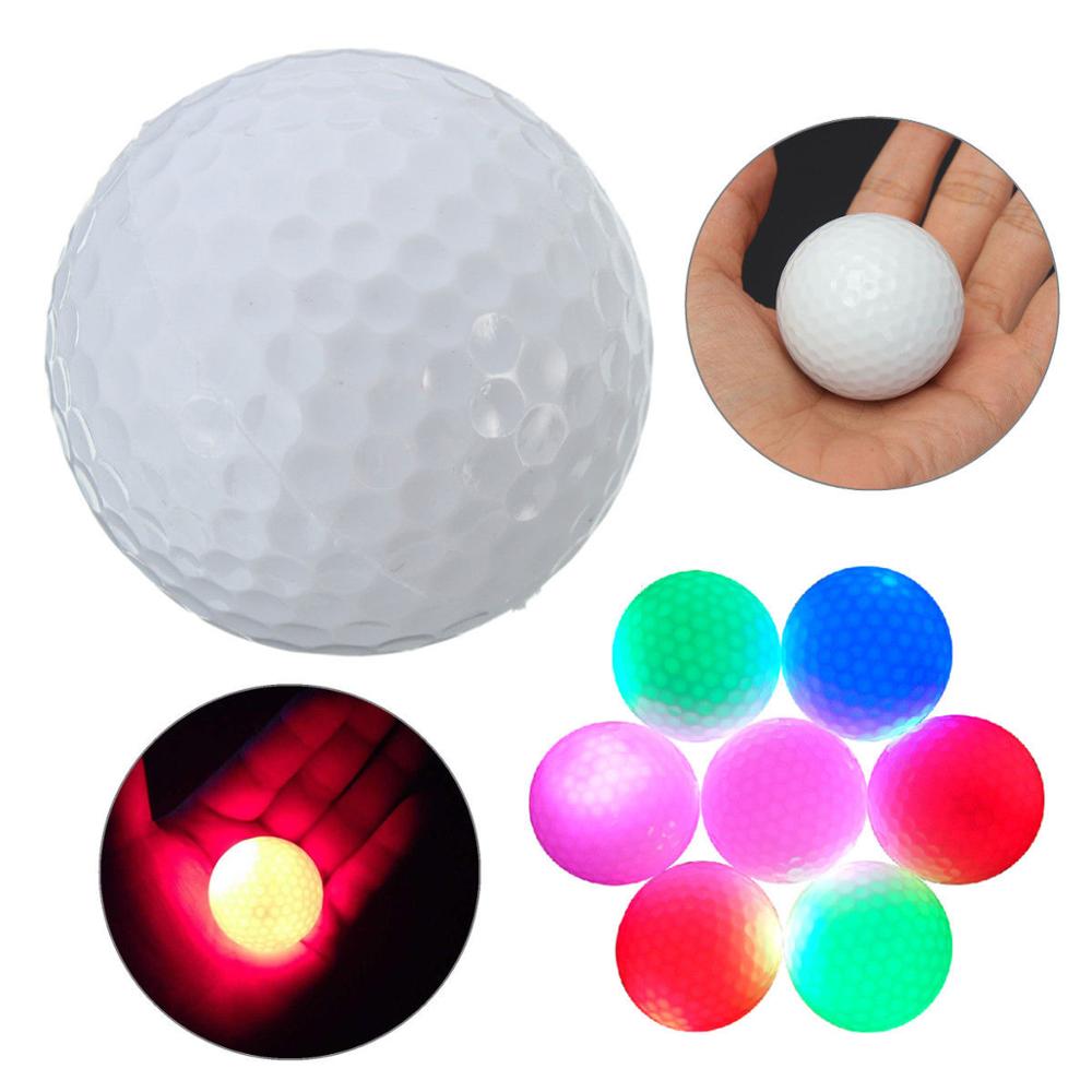 1/2pcs Light-up Flashing Night light Glowing Fluorescence Golf Ball Golfing night beautiful golf ball outdoor easy to find