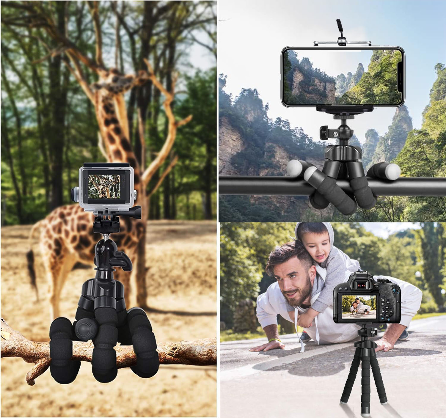 Statyw Statyw do telefonu Uchwyt do aparatu mobilnego Klips do smartfona Monopod Statyw Tripe Octopus Mini statyw Opcjonalny bezprzewodowy pilot zdalnego sterowania