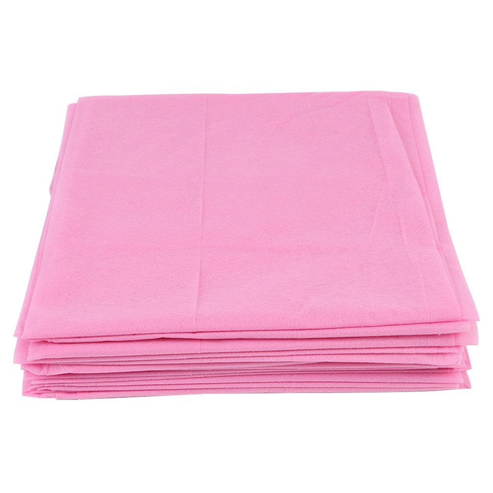 10 stk 180 x 80cm spa engangslaken massasjebord med laken vanntett sengetrekk ikke-vevd skjønnhetssalonglaken: Rosa