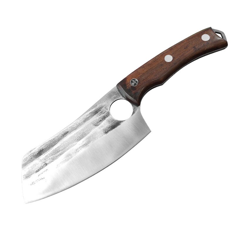 Kitchen Knife High Carbon Steel Butcher Meat Chopping Cleaver Knives Wenge Wood Handle Handmade Forged Chinese Chef Knife: Style E