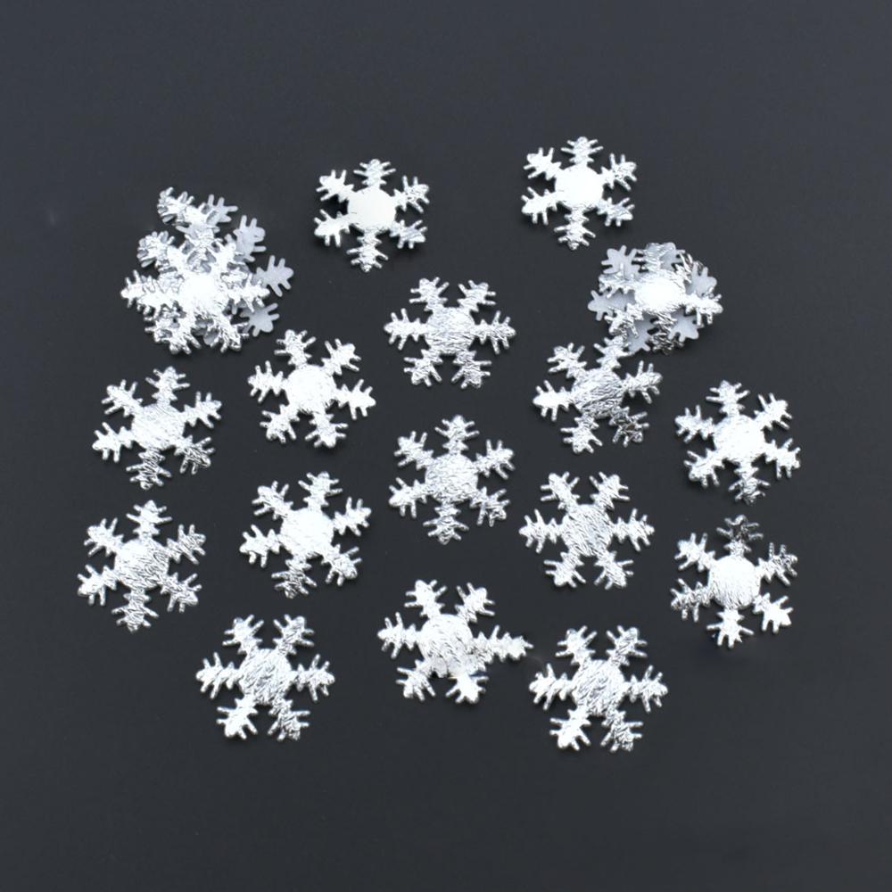 500 stk 25mm kunstige jule snefnug bord konfetti klud sne kort konfetti gør julepynt tilbehør dekor: Stil 2