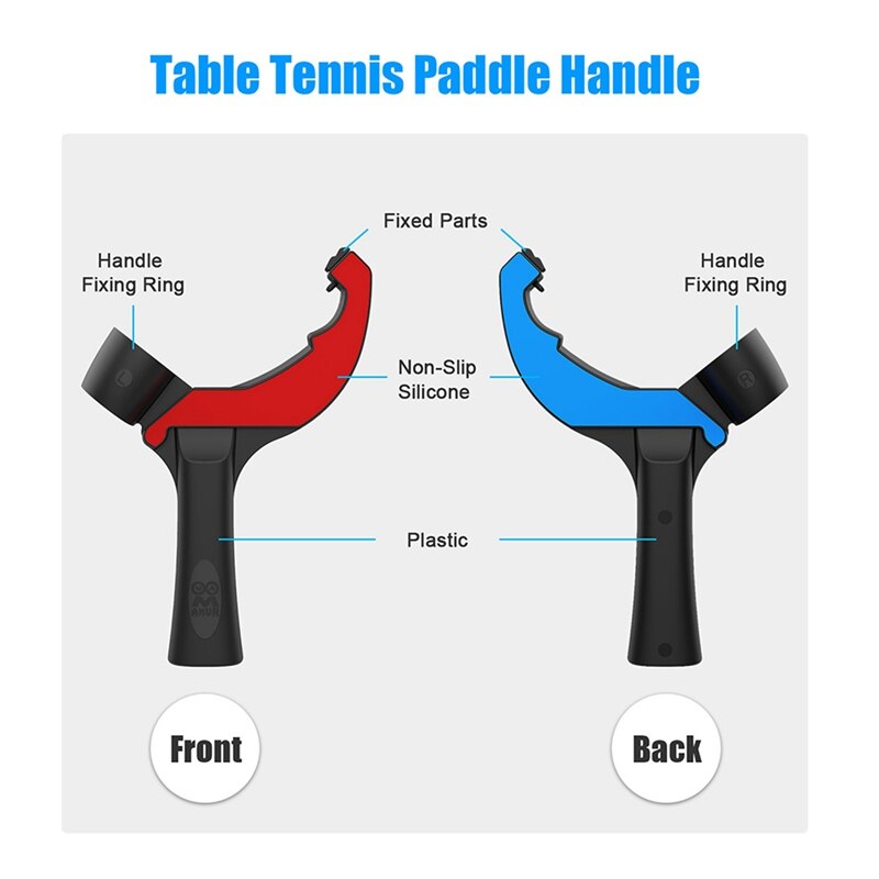 Table Tennis Paddle Grip Handle for Oculus Quest 2 ​Controllers Playing Table Tennis VR Game for Quest 2 Accessories