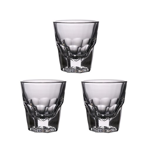 Tazza di caffè caffè espresso tazza di vetro di montagna seminata Latte tazza di caffè americano 4.7 una volta sbarra festa Whisky bicchiere casa bar bicchieri regali: 3 glasses