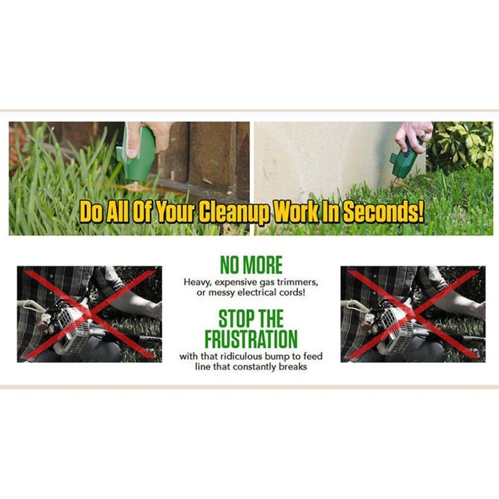 Zip Trim Cordless Trimmer Edger Works With Standard Zip Ties Portable Extendable Trimmer with Protective Shield Garden Weeder