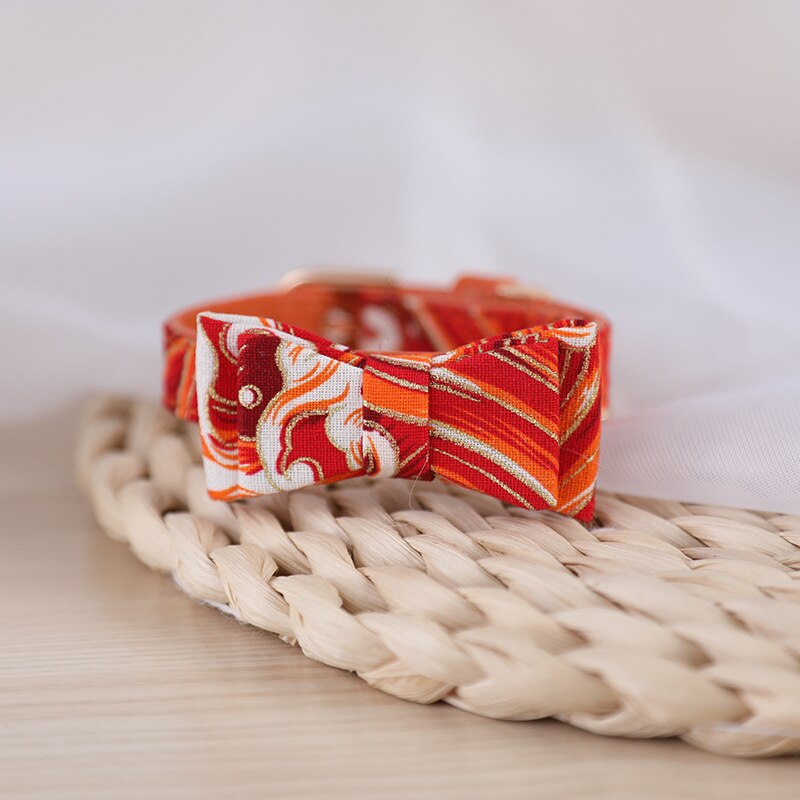 Accesorios de Collar de mariposa para perro y gato, productos elegantes de lujo,: Orange