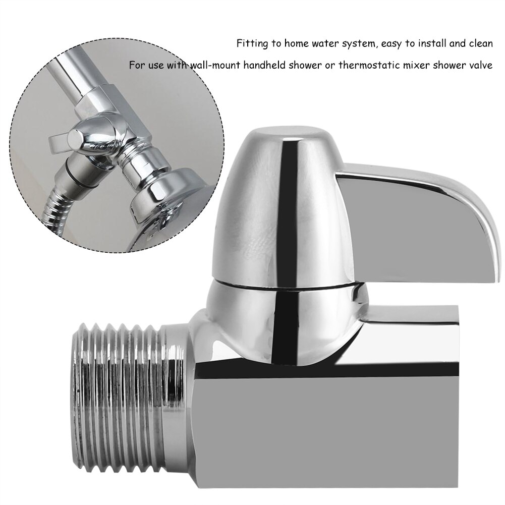 G1/2 Inch Three Way Shower Arm Diverter Universal Showering Component T Shape Adapter Fitting To Home Water System