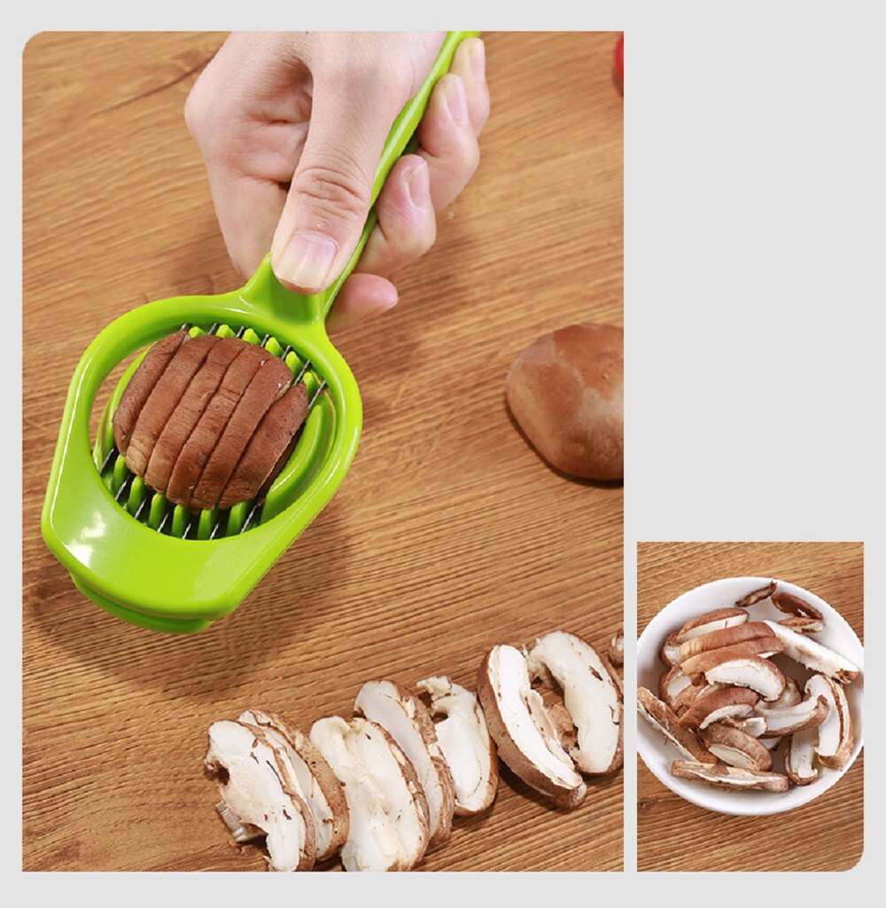 Mushroom Cut Egg Slicer Cutter Handheld Tomato Vegetable Fruits Cutting Tool Sausage Slicer Kitchen Gadget