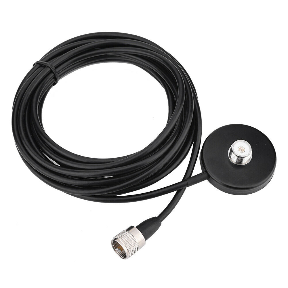 YiNiTone-Cable coaxial de antena para coche, MINI Base magnética para Walkie Talkie QYT KT-7900D BAOJIE BJ-218, 5M, UHF, MB60, PL259