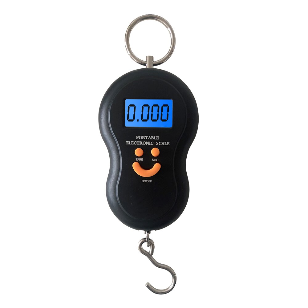 Scale Digital Scales Electronic Fishing Weight Pocket Luggage Travel Hanging Scale For Kitchen Steelyard Hook Scale LCD Portable: Black