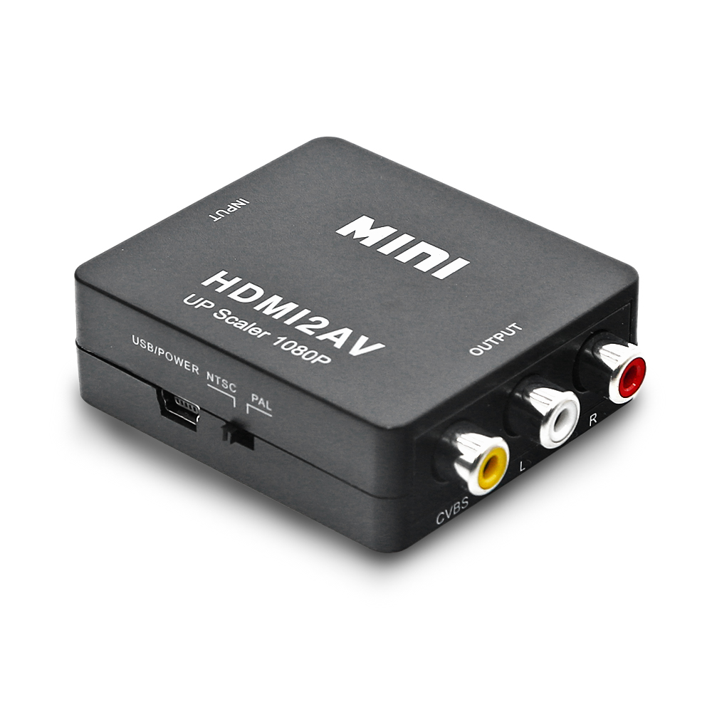 Hdmi Naar Av Converter Scaler Adapter Composiet Converter Rca Av/Cvsb L/R Video Hd 1080P Mini HDMI2AV Ondersteuning Ntsc Pal