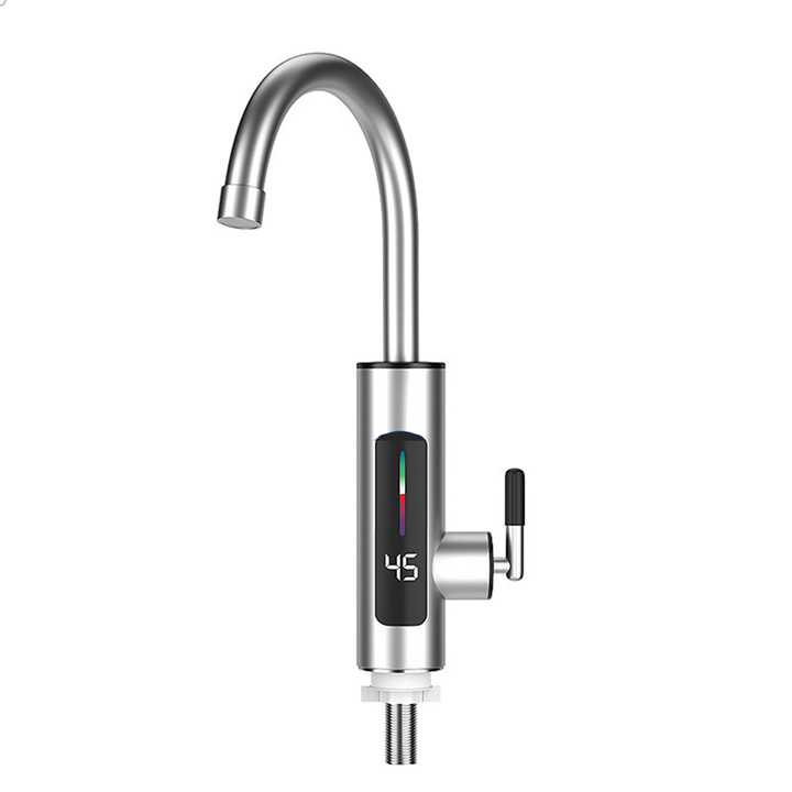 3000W 220V Electric Kitchen Water Heater Tap Instant stainless steel Water Faucet Heater Cold Heating Faucet Water Heater: L / WHITE