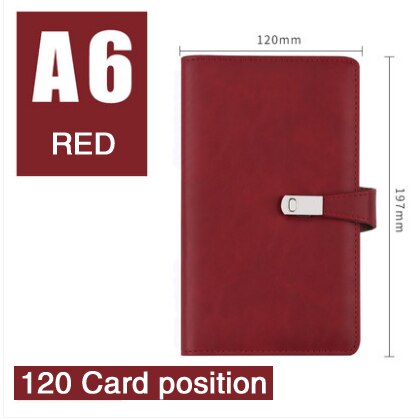 Pitebo læderkortpakke kommerciel multikortposition simpel multifunktionscertifikat kortbogmappe billetkortbog: Rød