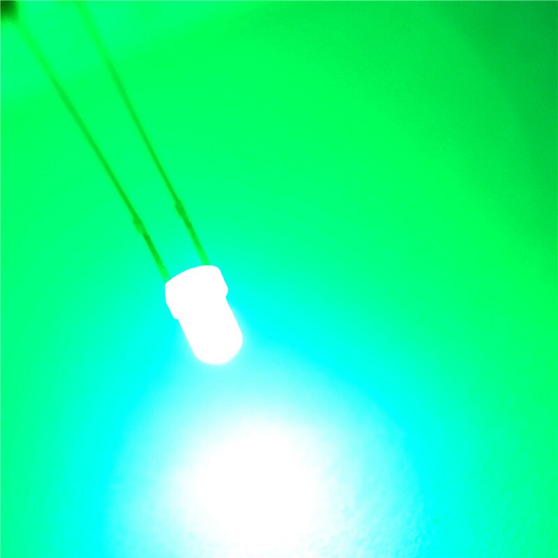 YongYeTai LED Light Emitting Diode 3MM Ronde Kop Mist Wit Haar Groen Groen