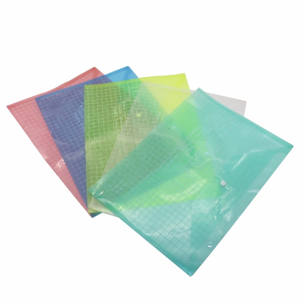 10 Pcs A4 Organizer PVC Presentation Binder Folder Receive Bag Concise Diario Planner's Filing Products Paper Holder Bag