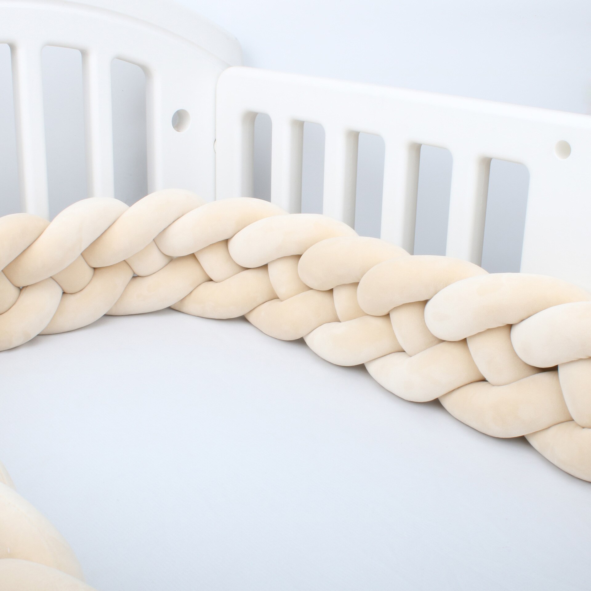 220CM nordisch Babybett flechten Stoßstange Art Zimmer Baby Bett umgeben Seite Beschützer freundlicher Schlafzimmer Dekoration Tour De zündete bebe Tresse