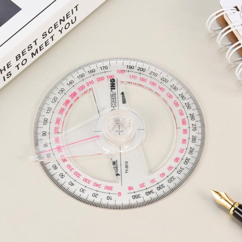 1Pc 360 Degree Measuring Tool Pointer Protractor Craftsman Tool Office Tool Supplies Tekentafel Stationery Painting L5V8