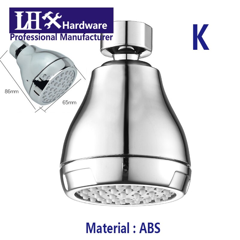 Hotel Bathroom Showerhead ABS Plastic Top Spray Single Rain Shower Head Round Chrome Finish Showerhead LHX XY102 F: K