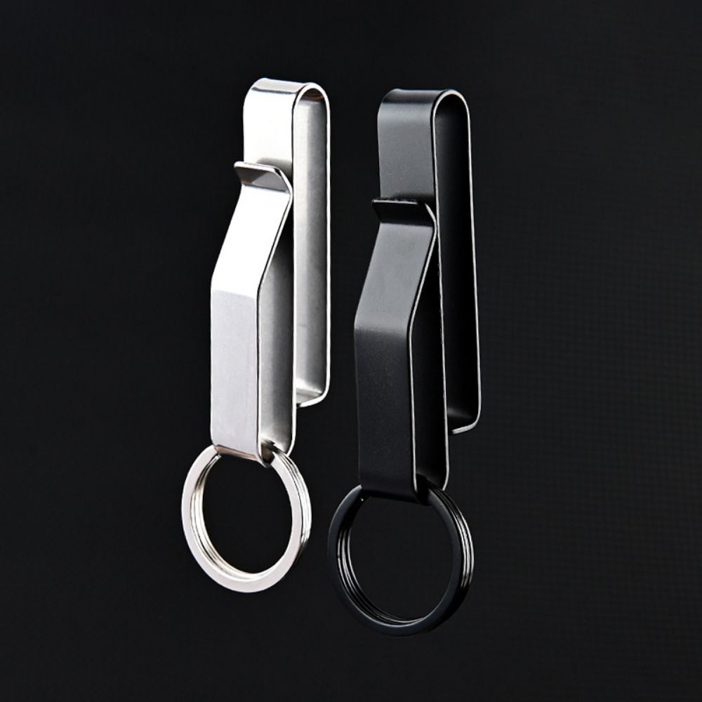 Stainless Steel Large Size Car Key Holder for Men Outdoor Belt Clip Keychain Accessory for Key Jackets And Key Fobs